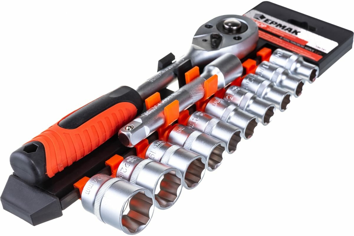 Набор головок торцевых 12 предм. ЕРМАК 1/2