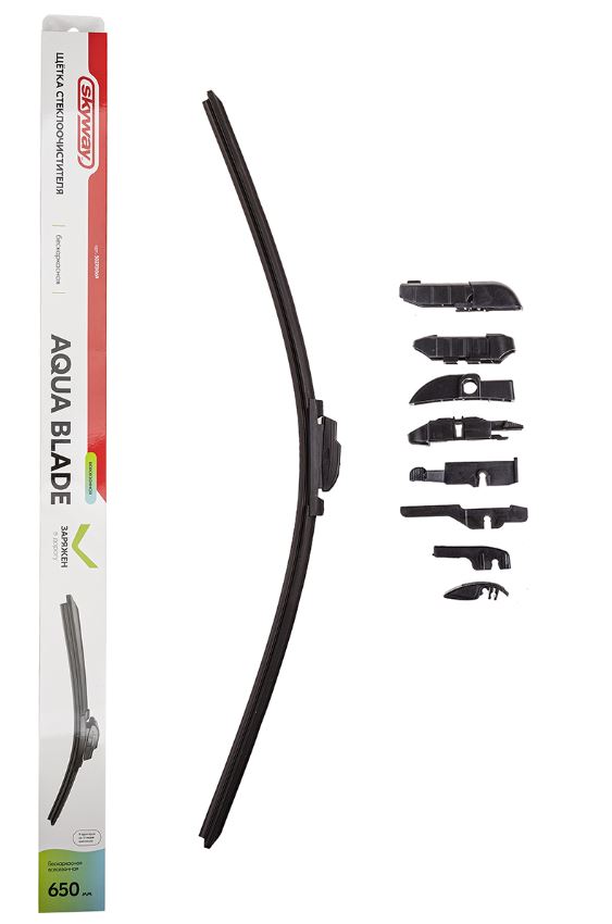 Щетка ст/очист. бескаркасная SKYWAY СТАНДАРТ 9 адаптеров 65см/26